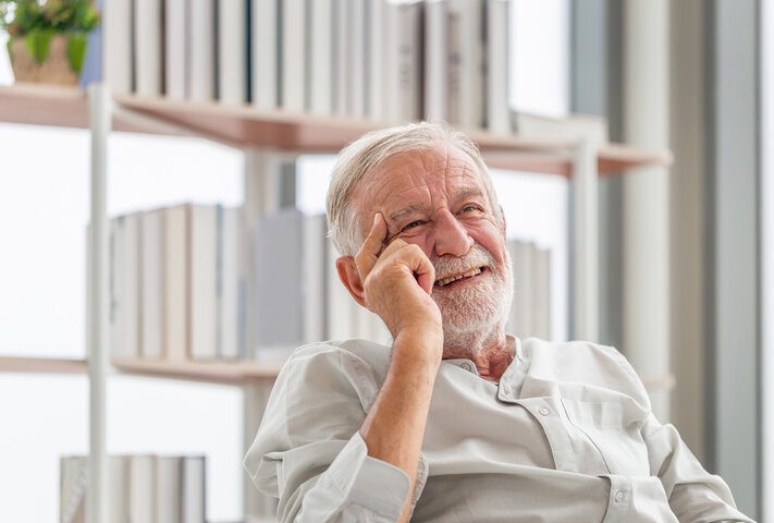 old man smiling
